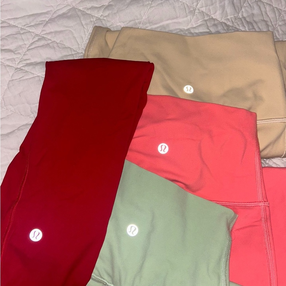 lululemon athletica Leggings in Red, Pink, Green, and Tan